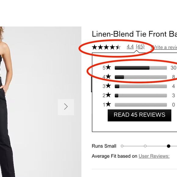 EXPRESS Linen-Blend Tie Front Bandeau Top / Crop Top in Black NWT (L + XL) - Picture 6 of 16